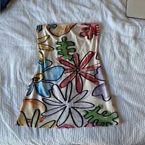 Vrg Grl Floral Strapless Dress